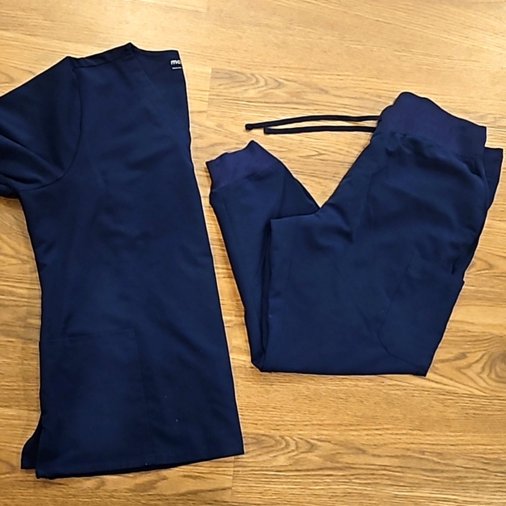 Mandala Scrub Set XL Petite Navy Blue